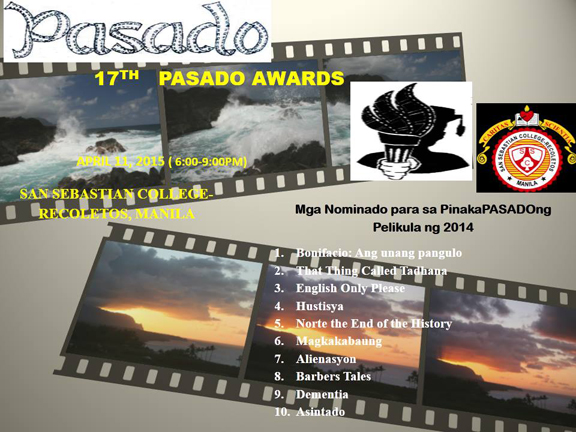 17th PASADO Awards Official Nominees
