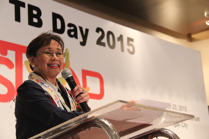 Batangas Gov. Vilma Santos-Recto hosted the World TB Day celebration, urged everyone to work as partners in eradicating TB in the country: “The fight against TB is not the fight of the infected person only, but the fight of the whole community.”