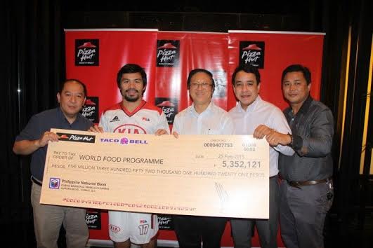 Pizza Hut, Taco Bell & Manny Pacquiao: Fight Hunger through PHP5.3M donation to world food programme