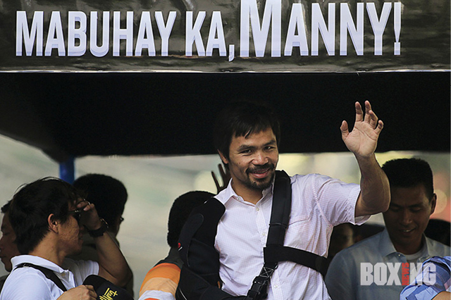 Manny Pacquiao returns home to hero’s welcome