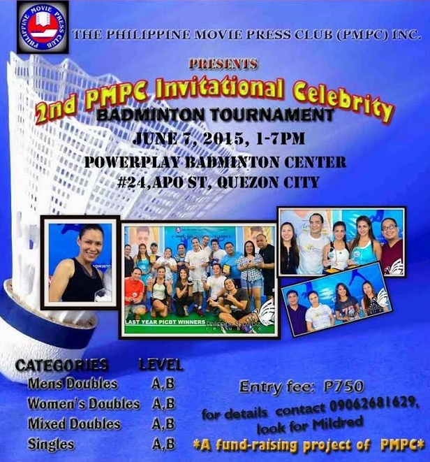 2nd PMPC Invitational celebrity badminton tournament sees action on June 7