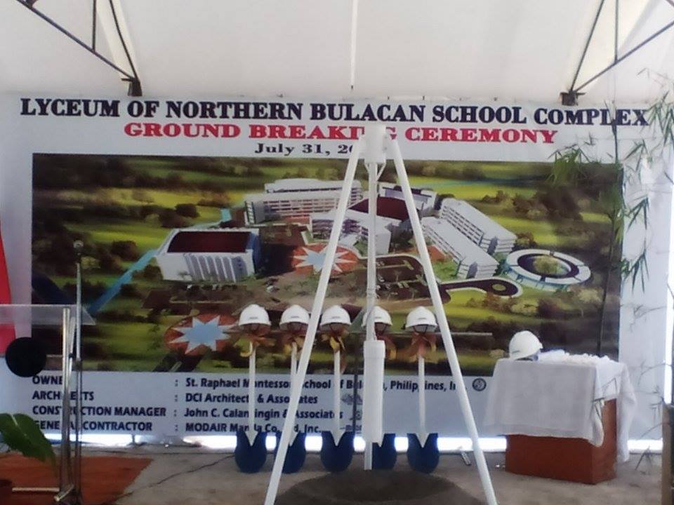The groundbreaking ceremony of Lyceum of Northern Bulacan