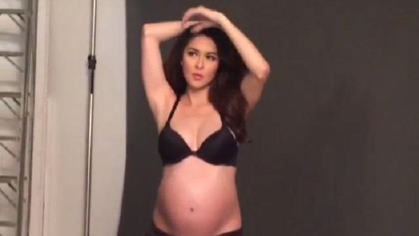 Pregnant Marian Rivera shows off her figure in a photo shoot