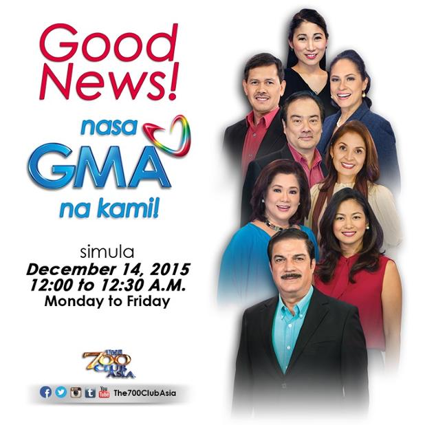 Press release: The 700 Club Asia returns to GMA 7 beginning December 14