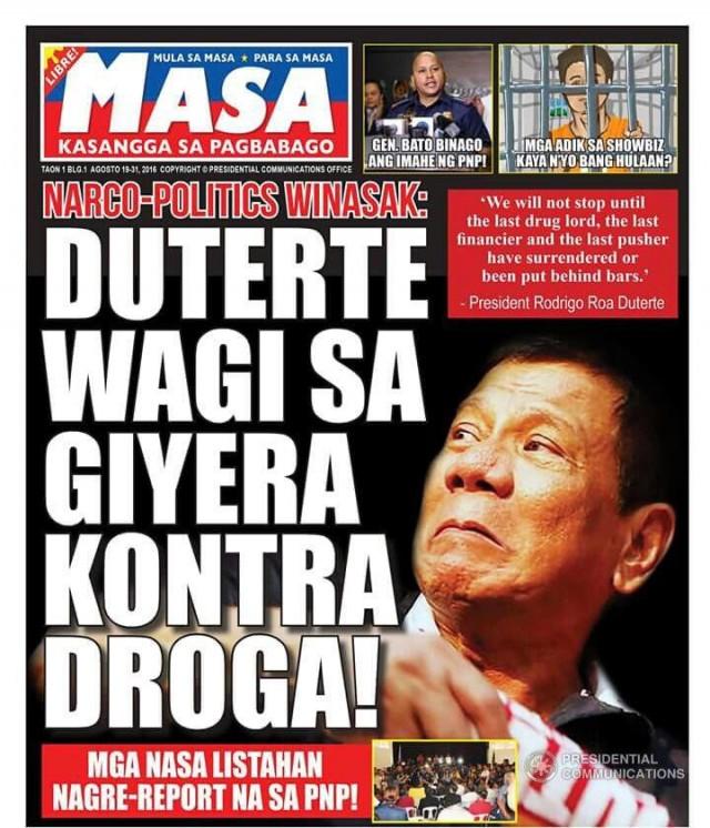 Masa highlights drug war