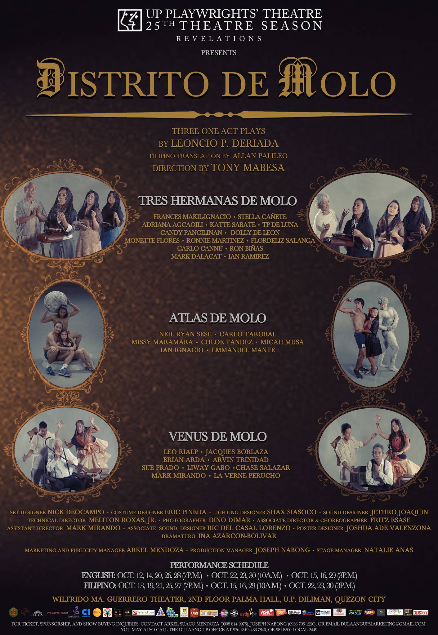 UP Playwright’s Theater Presents “Distrito de Molo”
