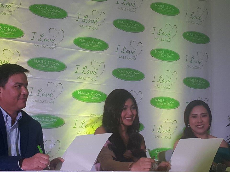Nadine Lustre with Ferdie and AJ Opeña of Nails.Glow