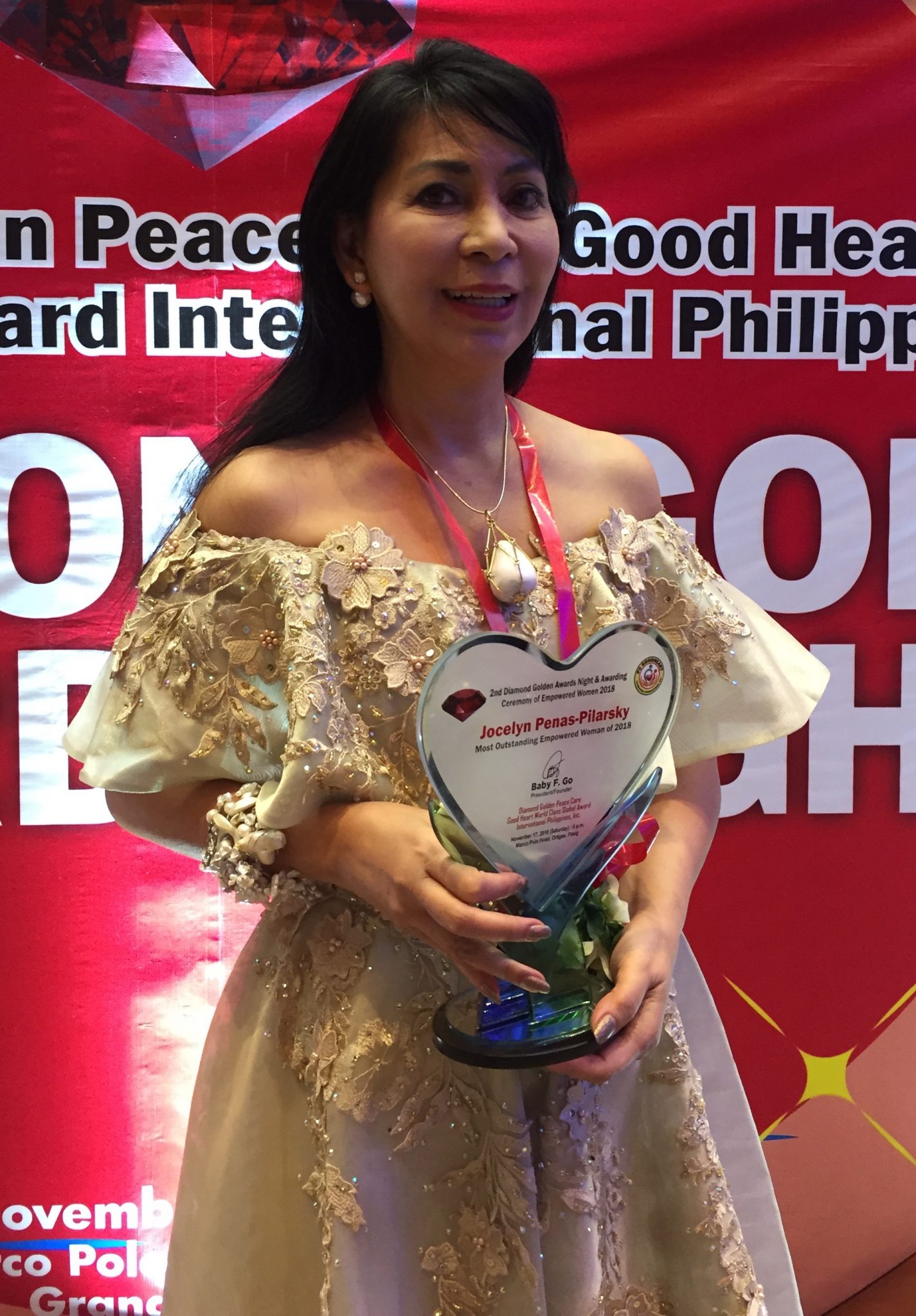 Joyce Peñas Pilarsky honored at 2nd Diamond Awards Night