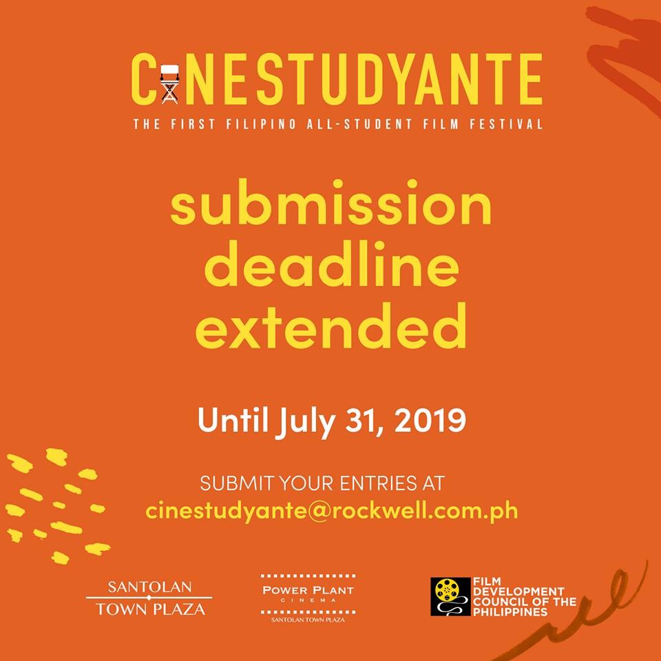 CINESTUDYANTE deadline extended to July 31