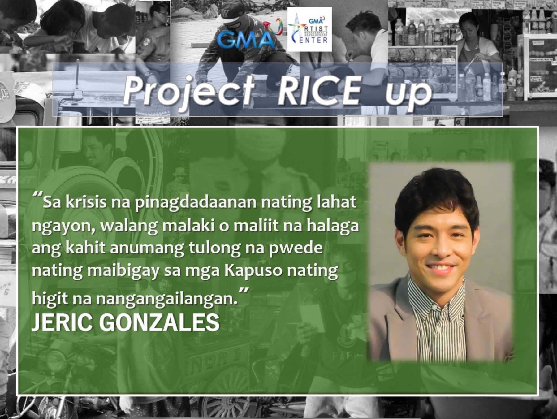 Jeric Gonzales, other Kapuso stars rise up for ‘Project RICE Up’