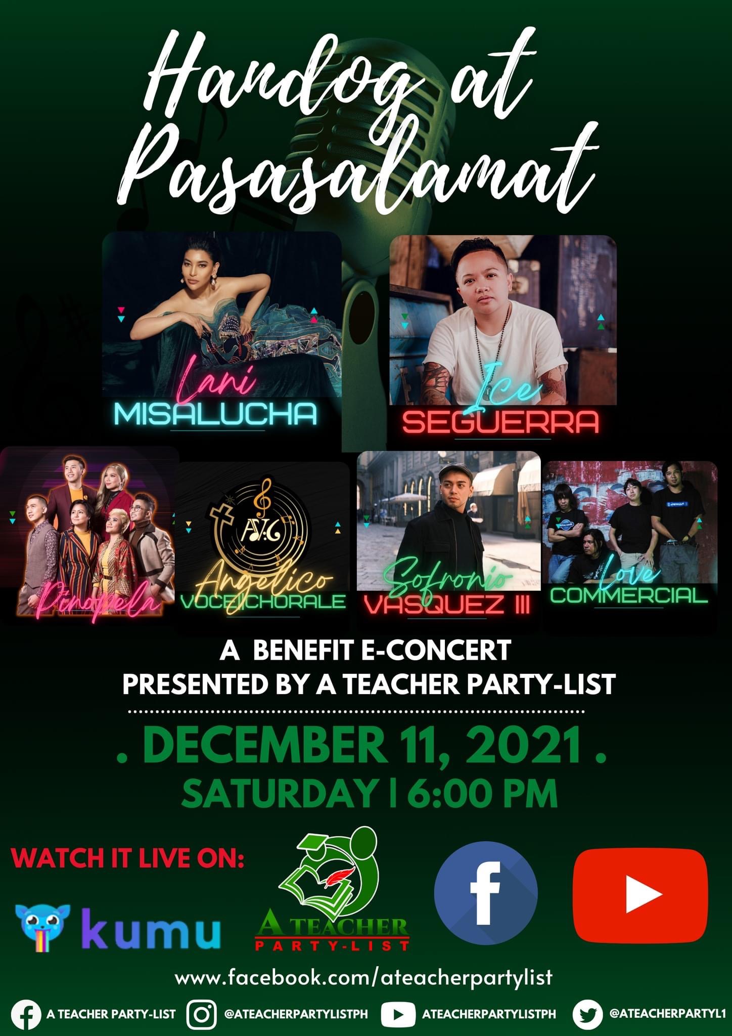 A Teacher Party-list to hold e-concert