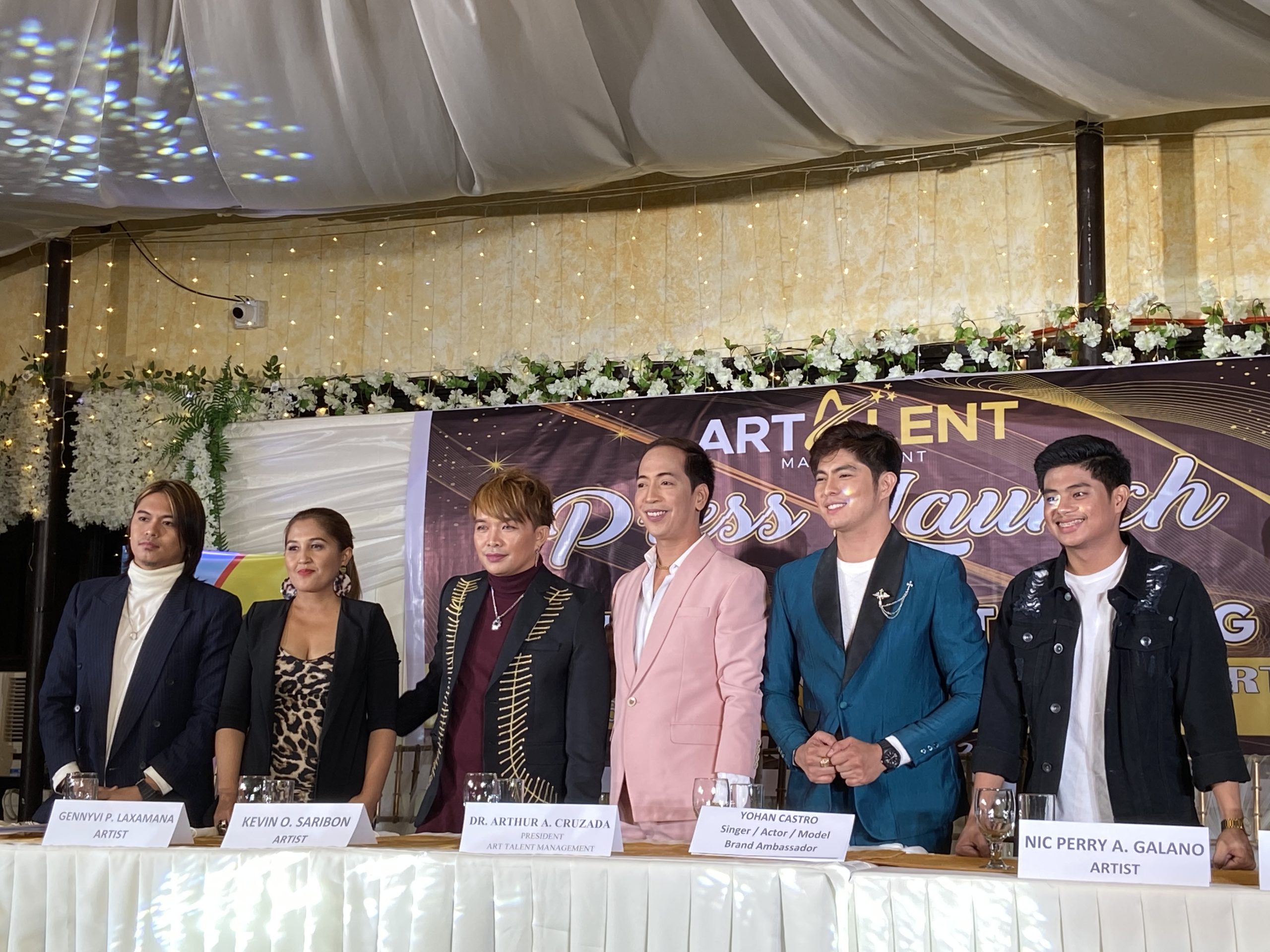 Successful businessman Arthur Cruzada launches talent management; Singer Yohan Castro leads