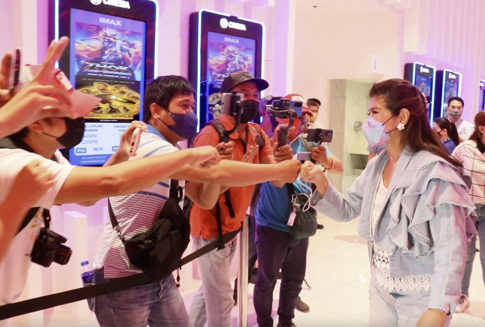 Sen. Imee overwhelmed with the success of MIM, tours cinemas